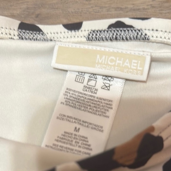 Michael Kors Leopard Print Bikini Bottom Swimsuit Size M worn once - Picture 2 of 4